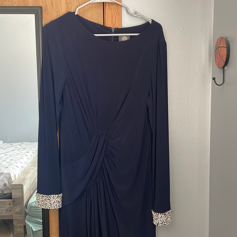 Vince Camuto blue long dress-excellent condition- great for modest wear